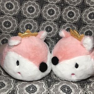 Kawaii Fox Animal Princess Slippers size Large